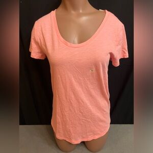 LOFT Outlet Scoop Neck Short Sleeve T-shirt XS Pink Tee Soft Nwt